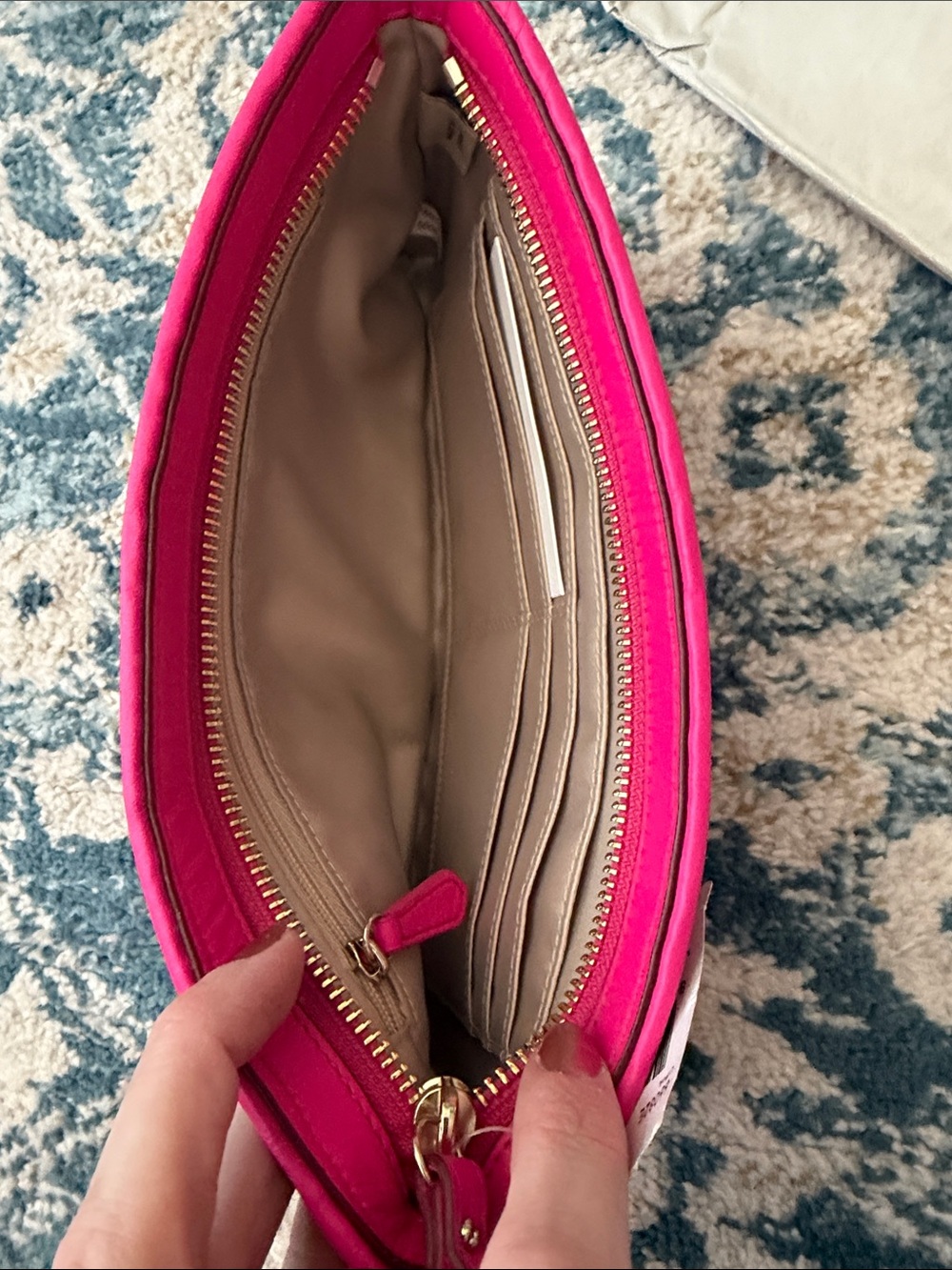 COACH Hot Pink Quilted Wristlet Clutch - Picture 5 of 11